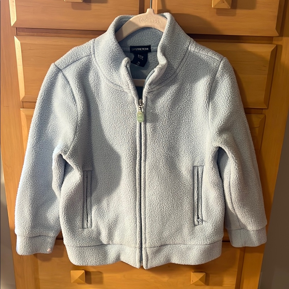 GAP light blue Jacket with Stand-Up Collar and Elasticized Cuffs size XS -4